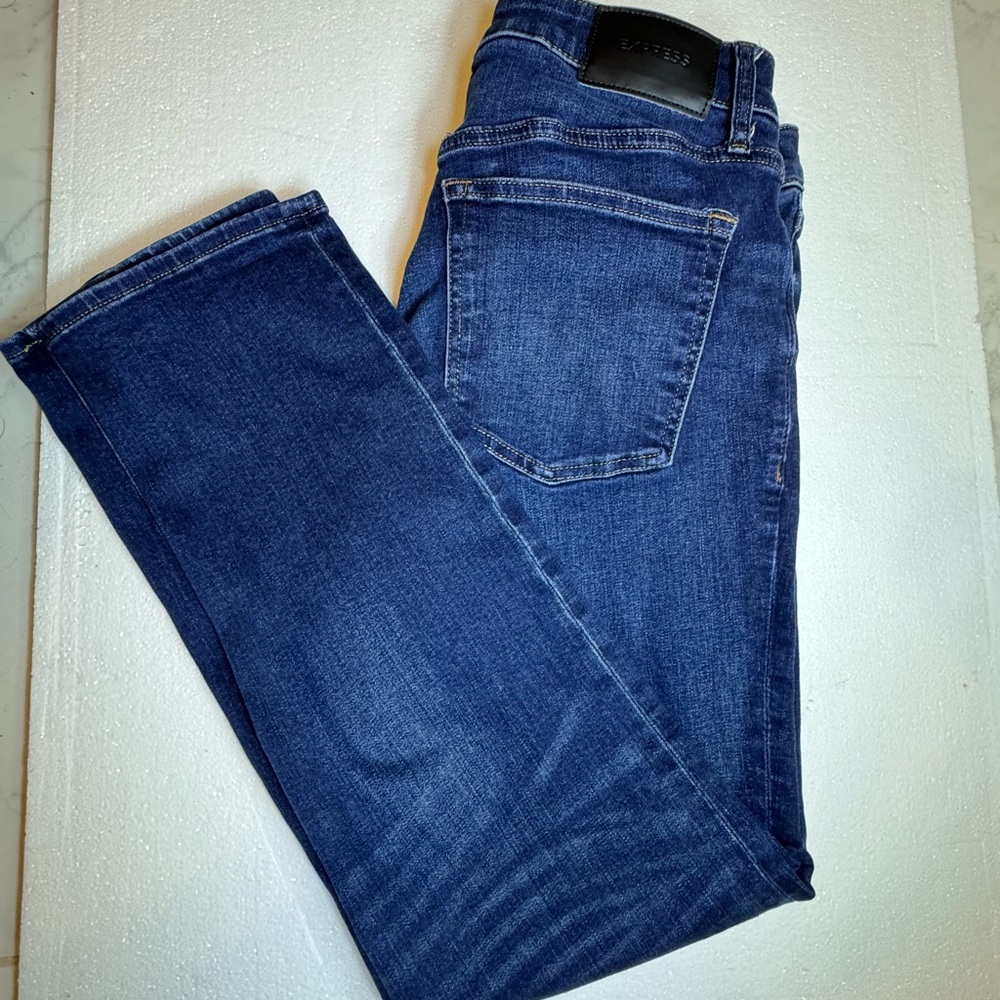 Express Men's Dark Blue Slim Jeans